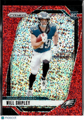 Will Shipley 2024 Panini Prizm RC Red Sparkle Philadelphia Eagles