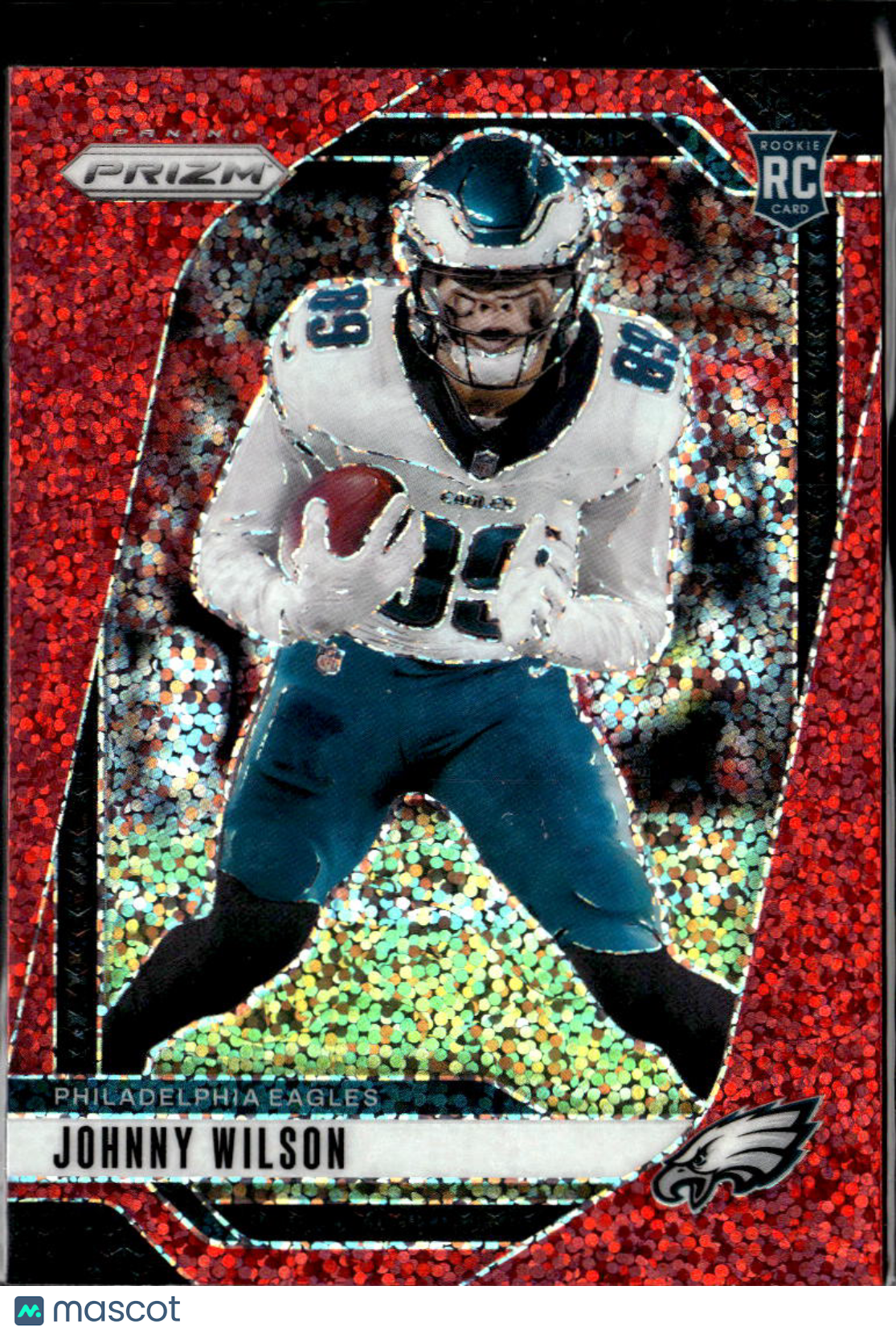 Johnny Wilson 2024 Panini Prizm RC Red Sparkle Philadelphia Eagles