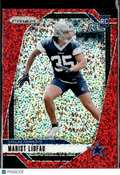 Marist Liufau 2024 Panini Prizm RC Red Sparkle Dallas Cowboys