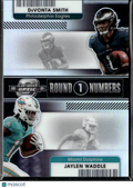 DeVonta Smith / Jaylen Waddle 2021 Contenders Optic Numbers RC Dolphins Eagles