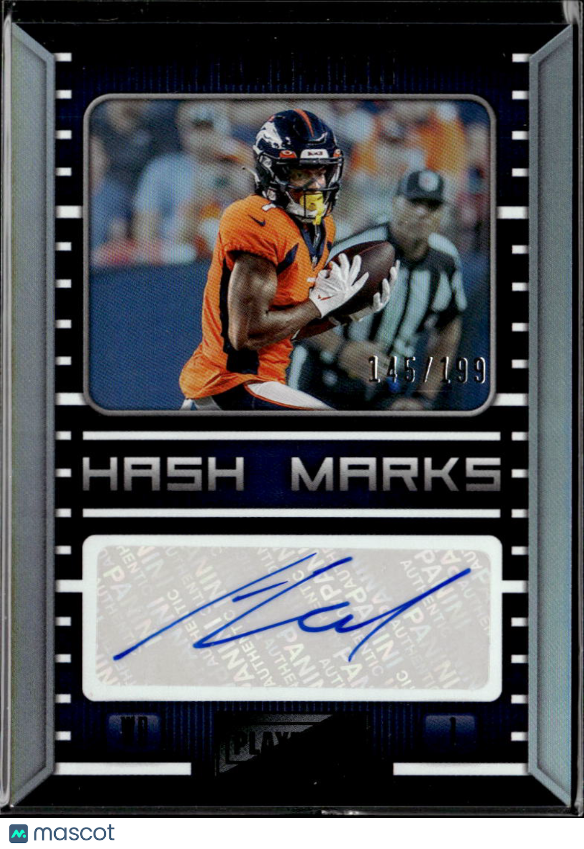 KJ Hamler 2023 Playbook Hash Marks Auto Autograph /199 Denver Broncos