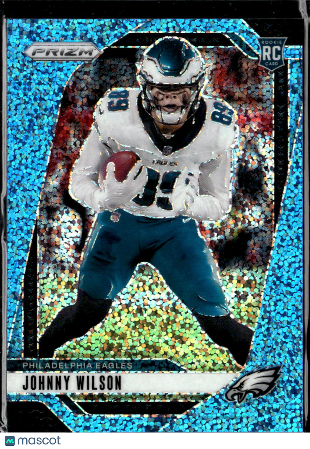 Johnny Wilson 2024 Prizm Blue Sparkle Rookie RC /96 Philadelphia Eagles