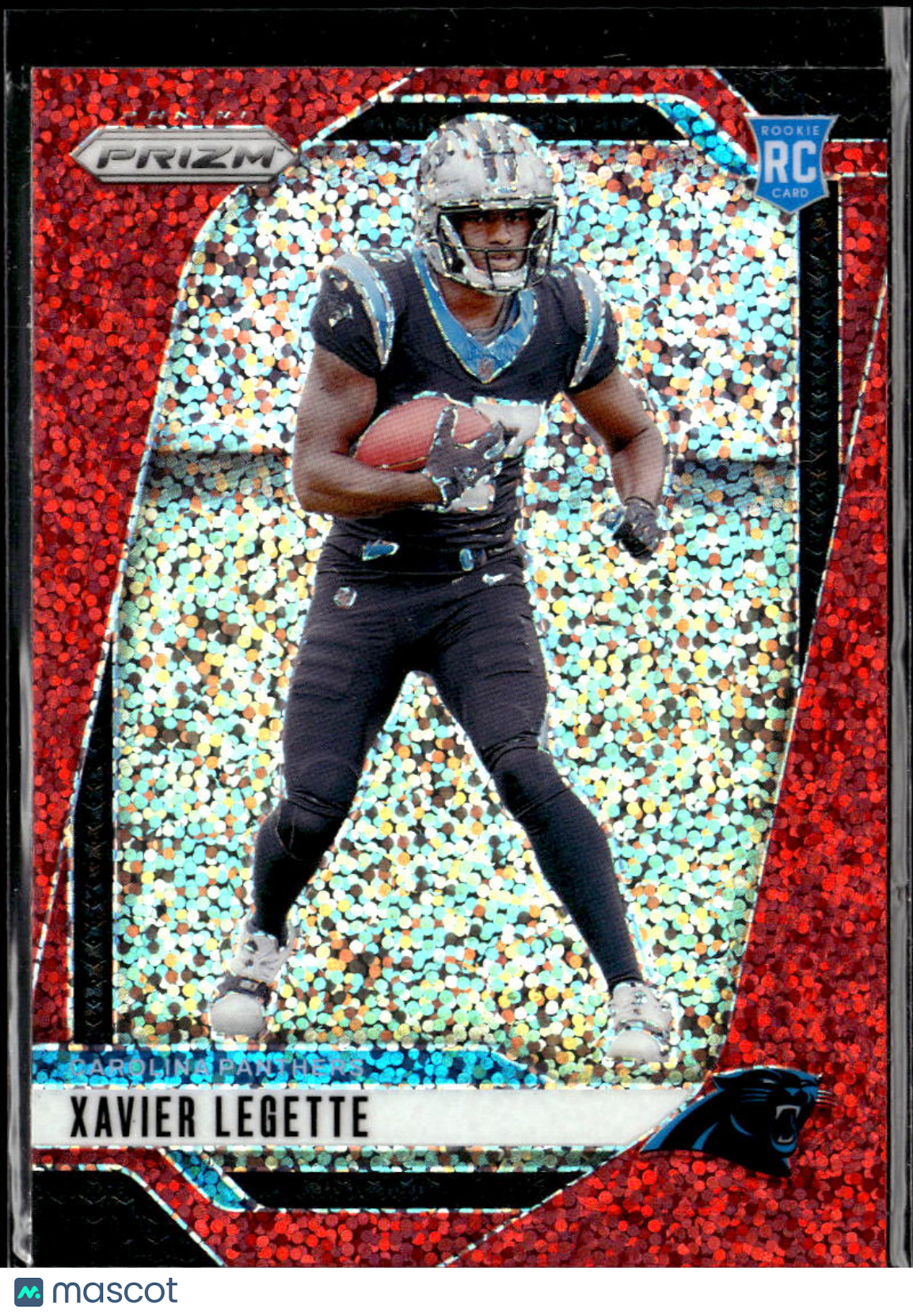 Xavier Legette 2024 Prizm RC Red Sparkle Prizm Rookie Carolina Panthers