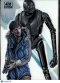 Cassian Andor & K-2SO 2026 Topps Star Wars Galaxy Refractor #9
