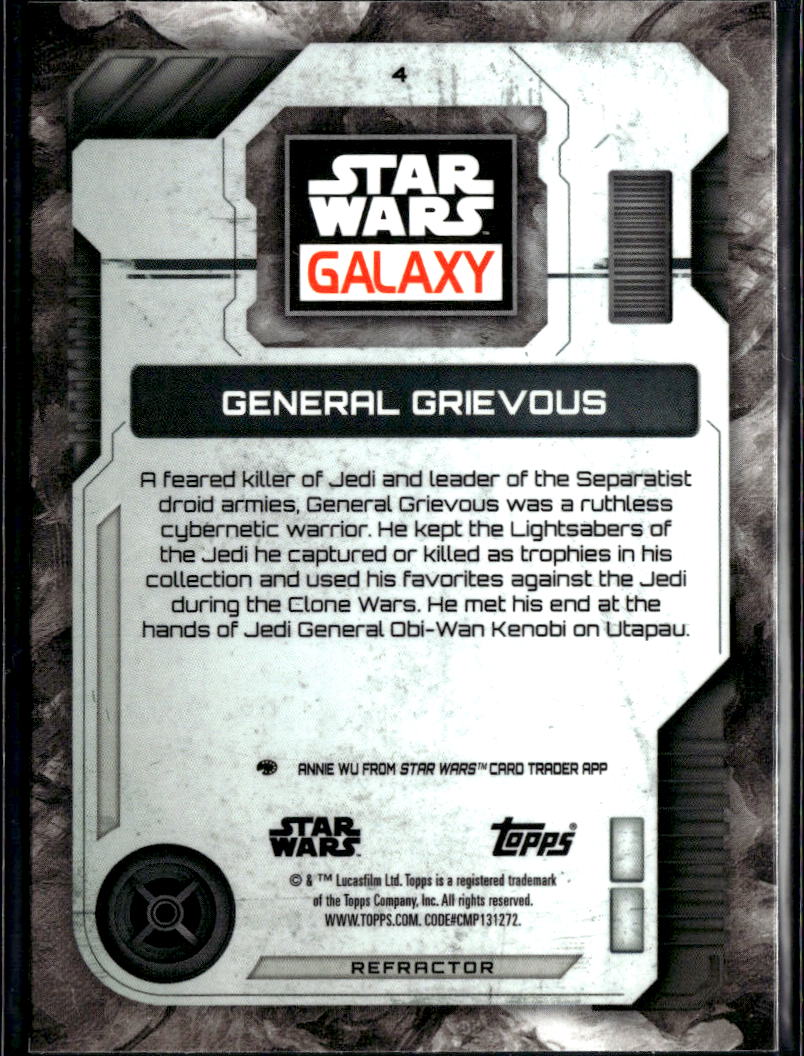 General Grievous 2026 Topps Star Wars Galaxy Refractor #4