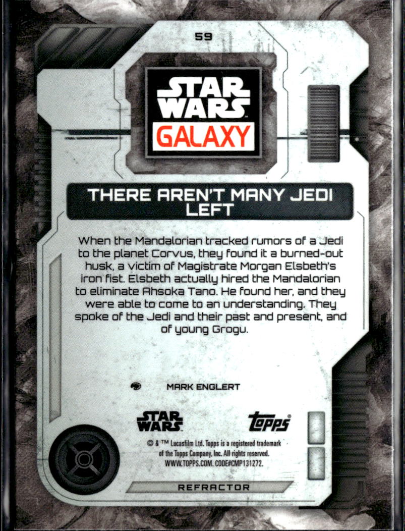 There Aren't Many Jedi Left 2026 Topps Star Wars Galaxy Refractor #59