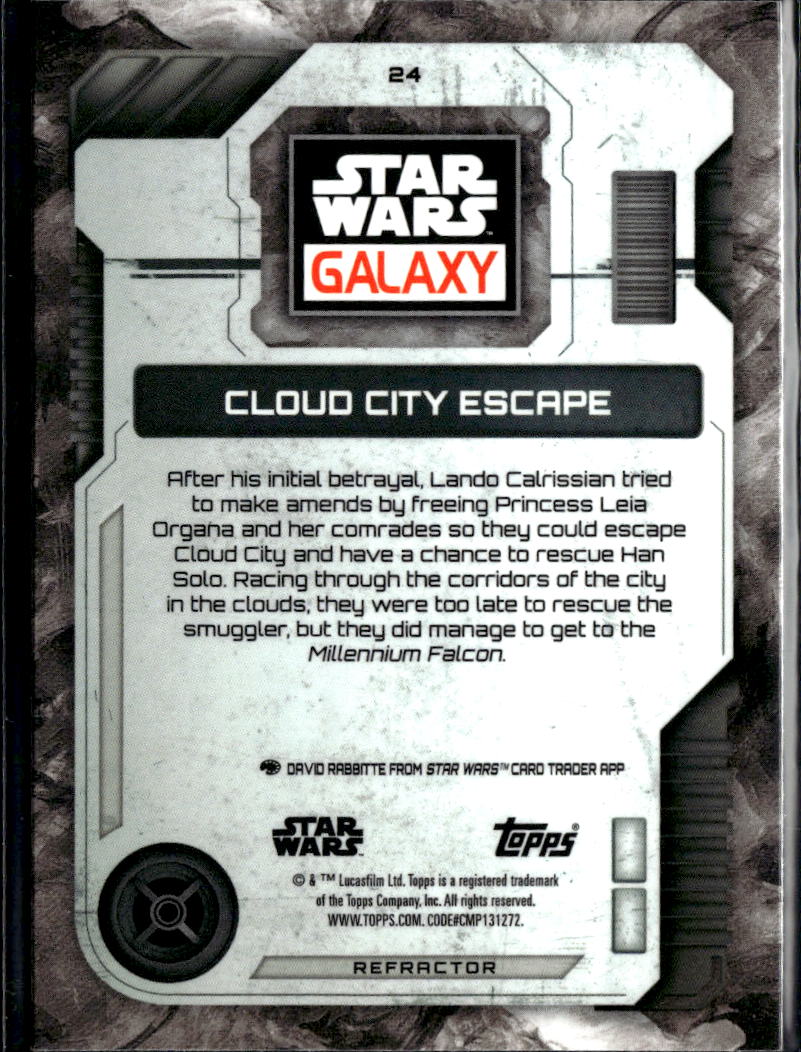 Cloud City Escape 2026 Topps Star Wars Galaxy Refractor #24