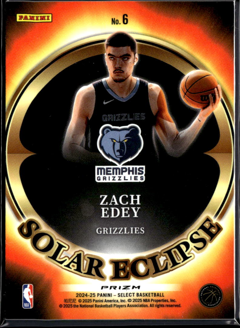 Zach Edey 2024-25 Select Solar Eclipse CASE HIT SSP RC Memphis Grizzlies