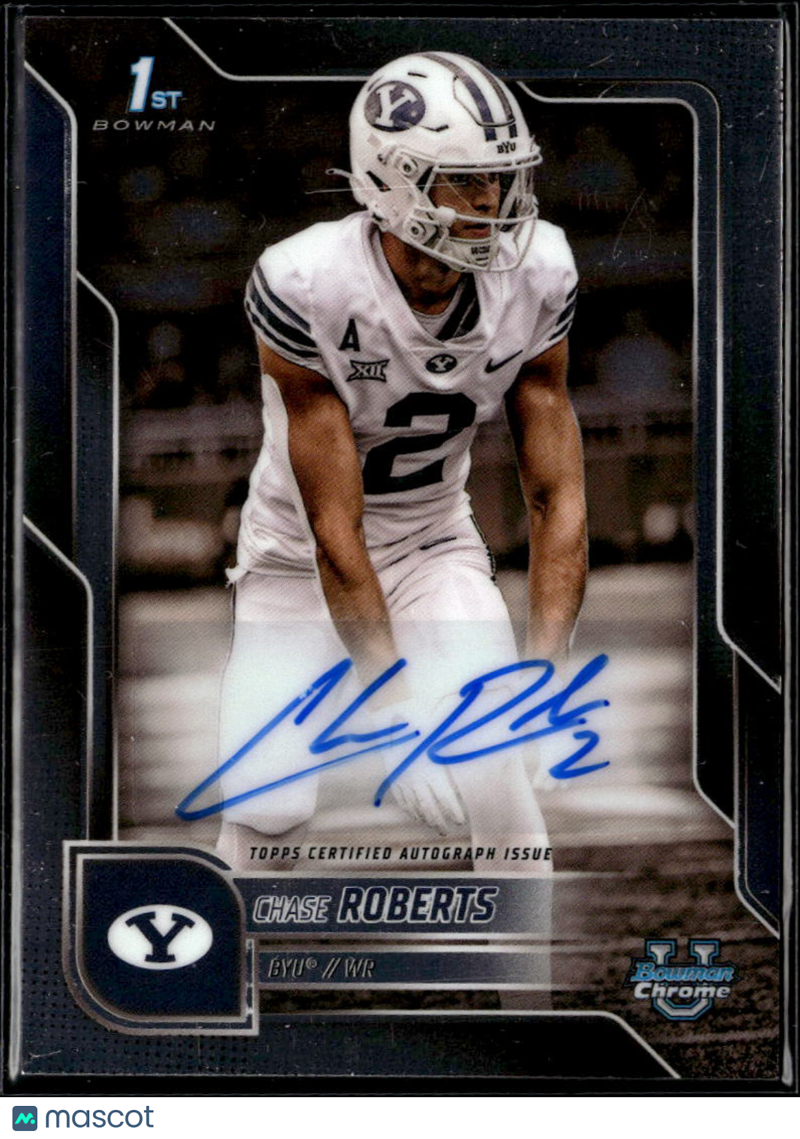 Chase Roberts 2025 Bowman Chrome 1st Auto Autograph RC BYU Cougars