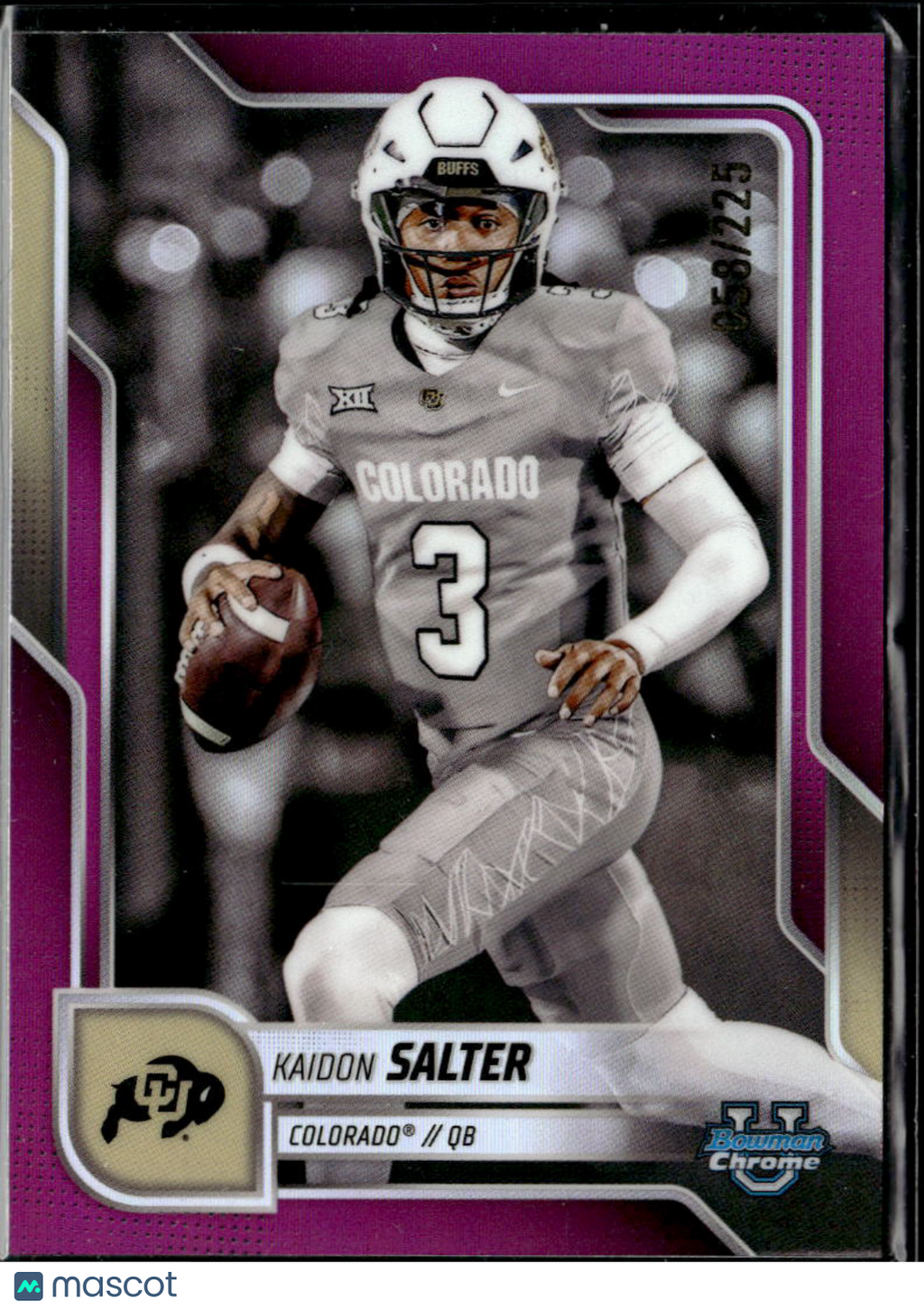 Kaidon Salter 2025 Bowman Chrome Purple /225 Colorado Buffaloes