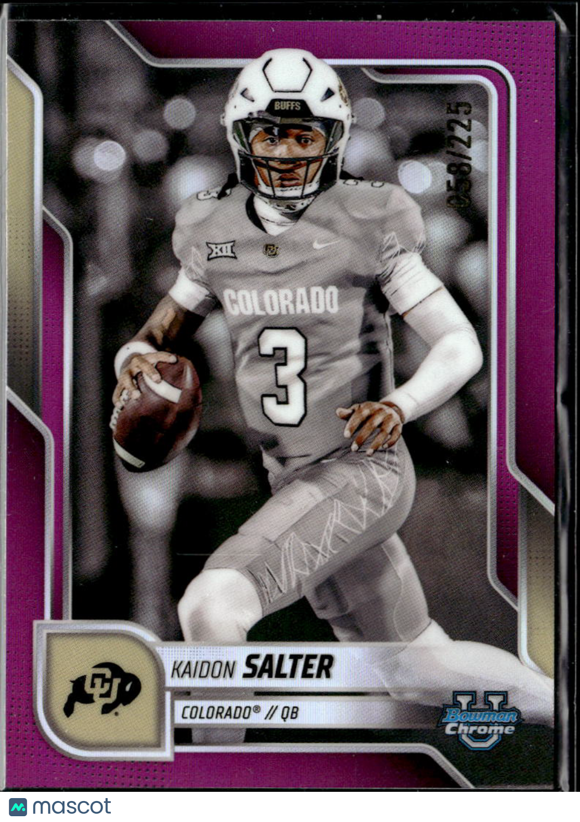 Kaidon Salter 2025 Bowman Chrome Purple /225 Colorado Buffaloes