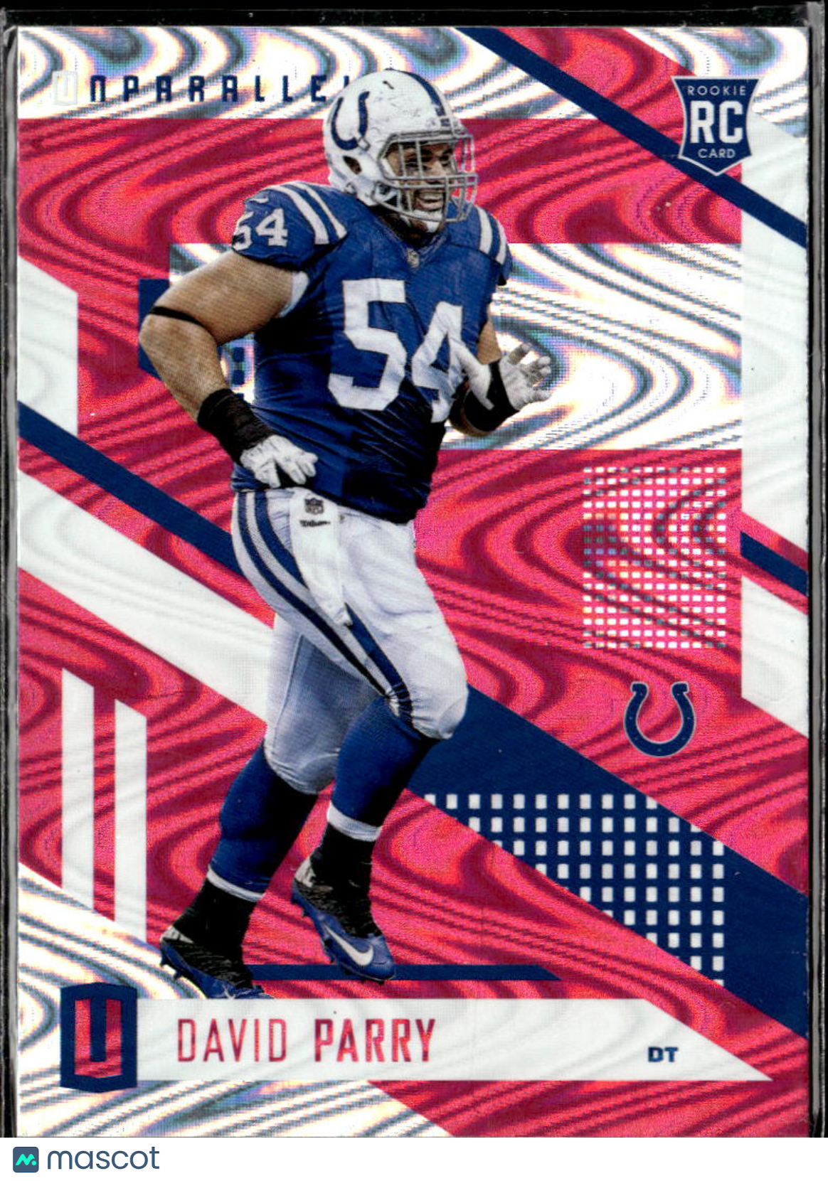 David Parry 2017 Unparalleled Pink Swirlorama Rookie RC Indianapolis Colts