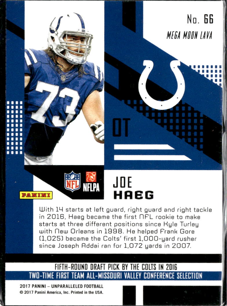 Joe Haeg 2017 Unparalleled RC Mega Moon Lava Indianapolis Colts