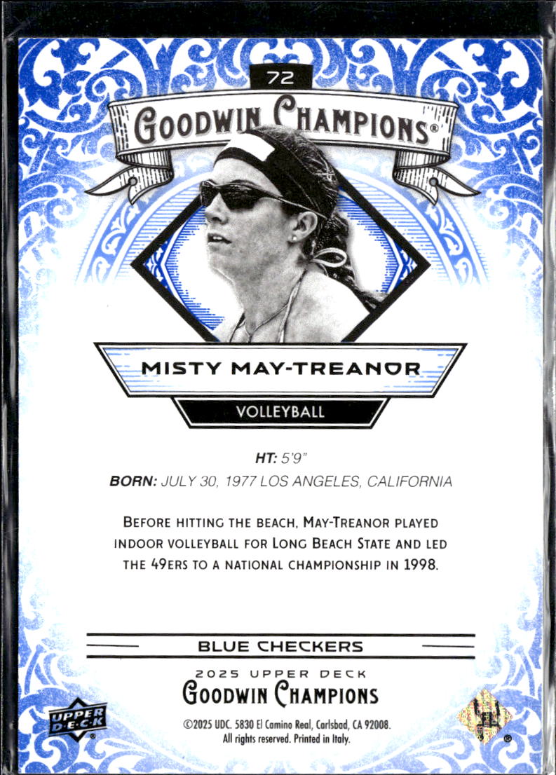 Misty May-Treanor 2025 Upper Deck Goodwin Champions Blue Checkers /249