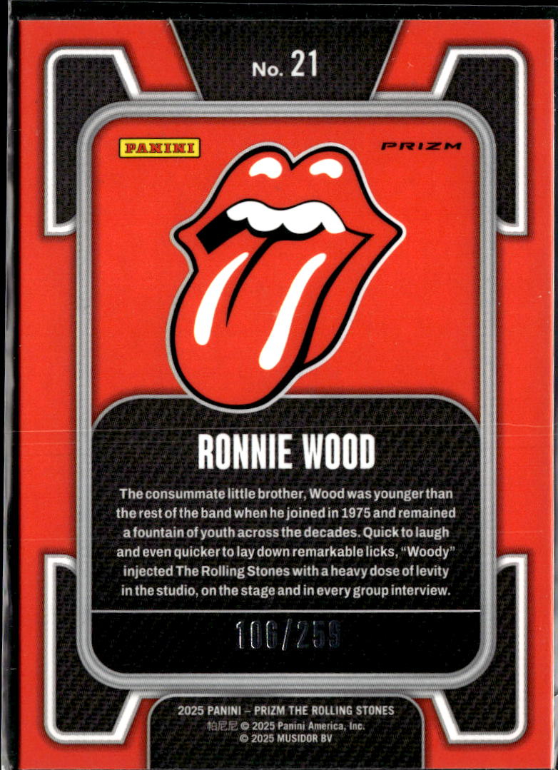 Ronnie Wood 2025 Panini Prizm The Rolling Stones 106/259 #21