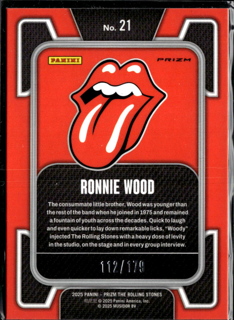 Ronnie Wood 2025 Prizm The Rolling Stones Black & Red 112/179 #21
