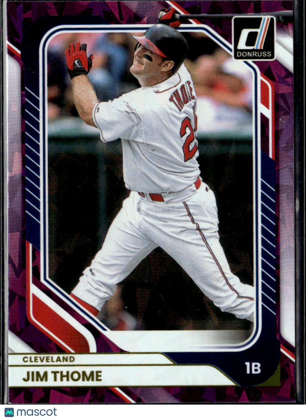 Jim Thome 2026 Donruss Purple Cracked Ice 43/99 Cleveland