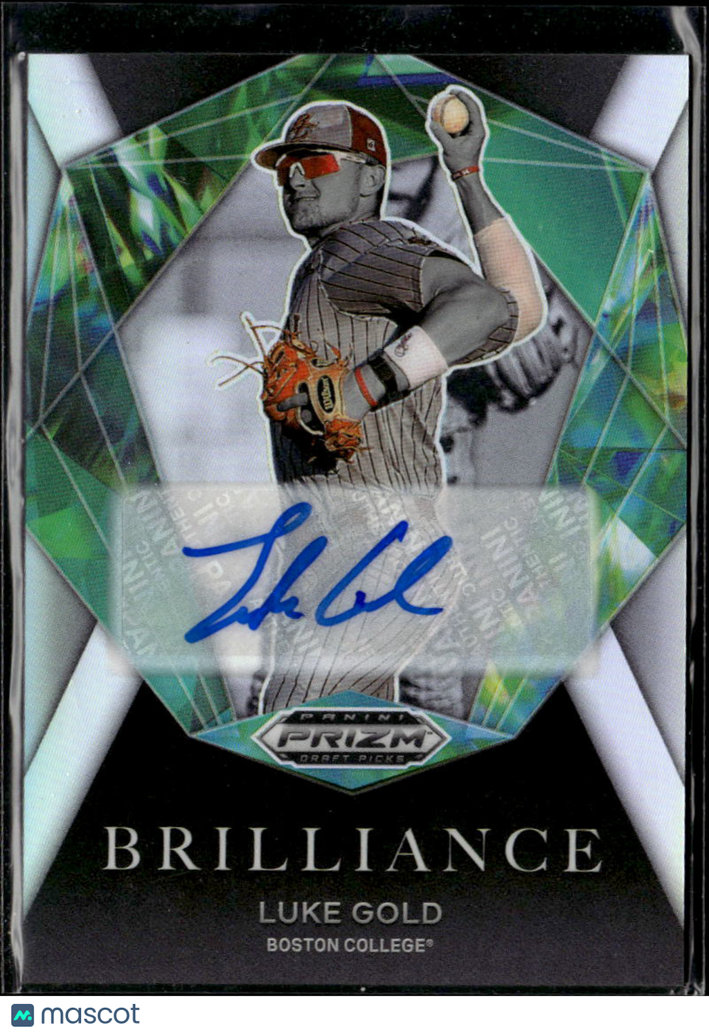 Luke Gold 2022 Prizm Draft Picks Brilliance Auto Autograph Boston College Eagles
