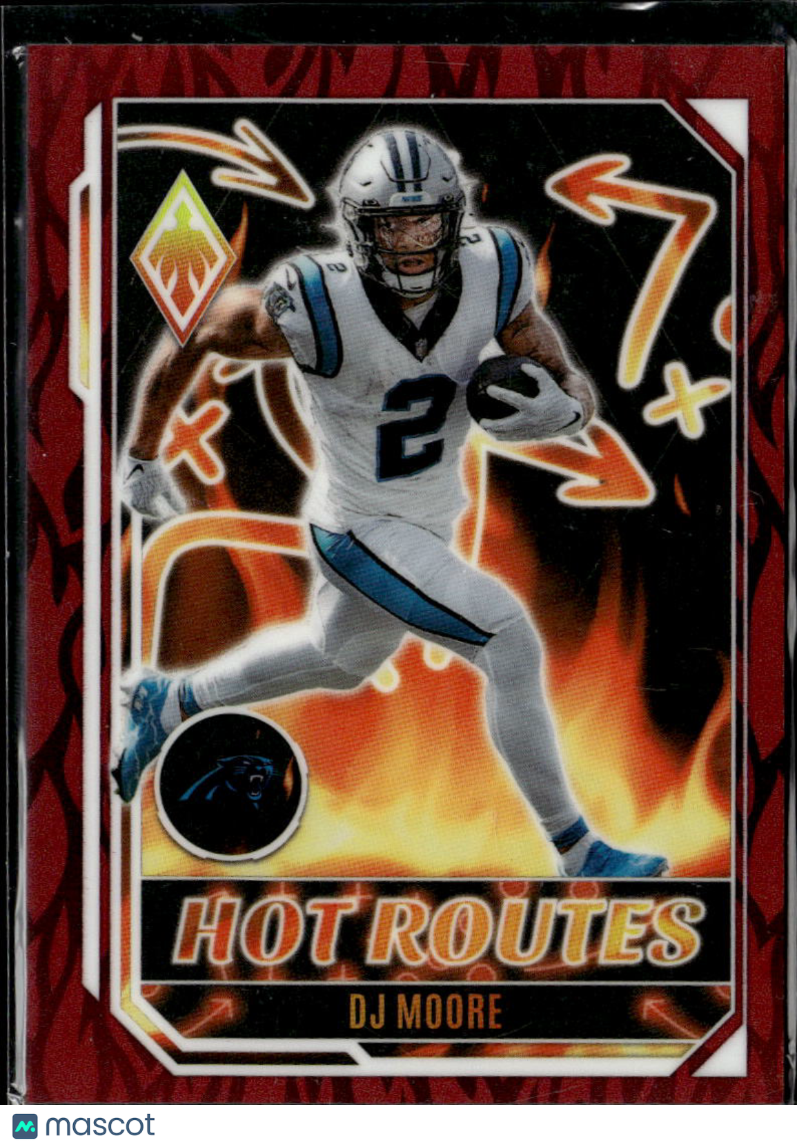 DJ Moore 2022 Phoenix Hot Routes Red /199 Carolina Panthers