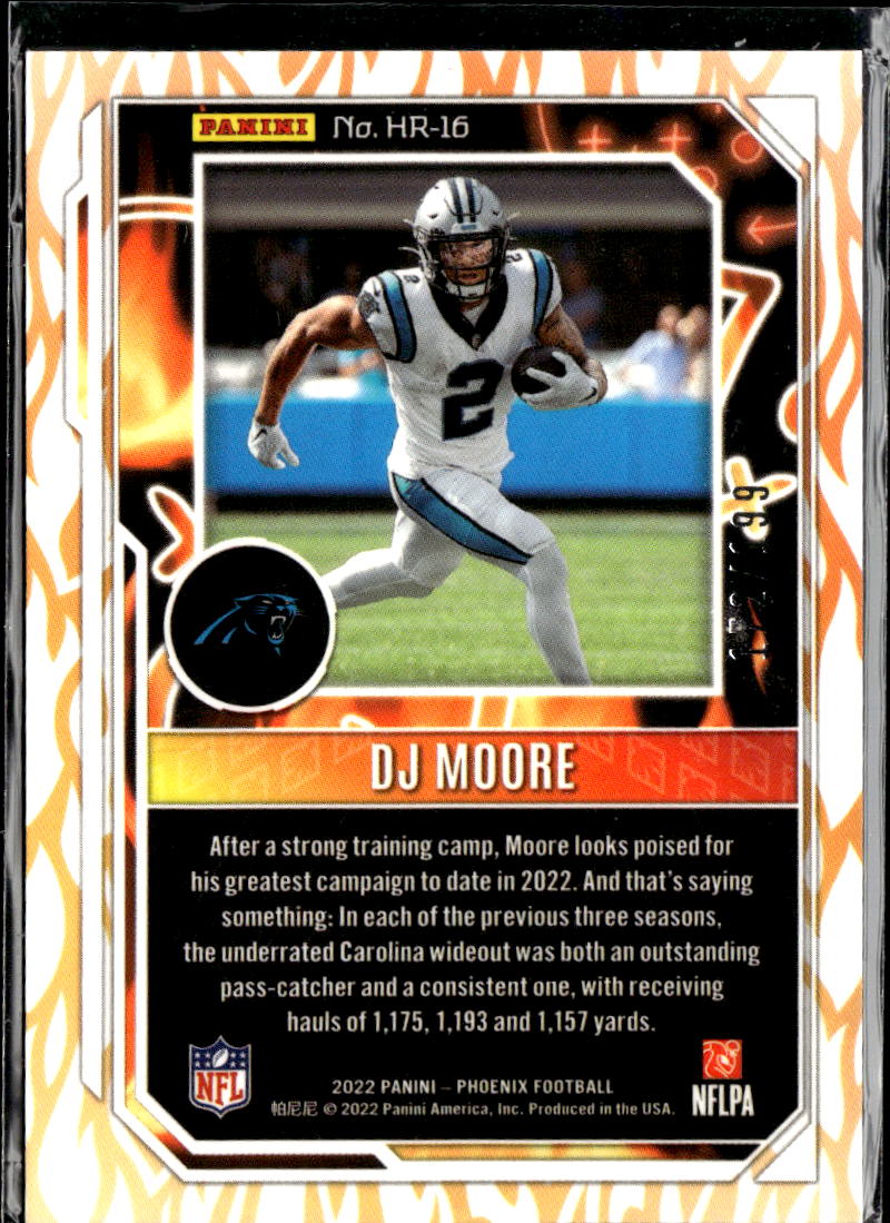 DJ Moore 2022 Phoenix Hot Routes Red /199 Carolina Panthers