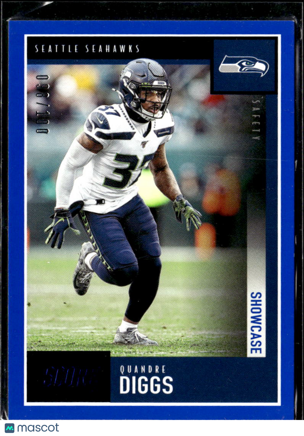 Quandre Diggs 2020 Score Blue Showcase /100 Seattle Seahawks