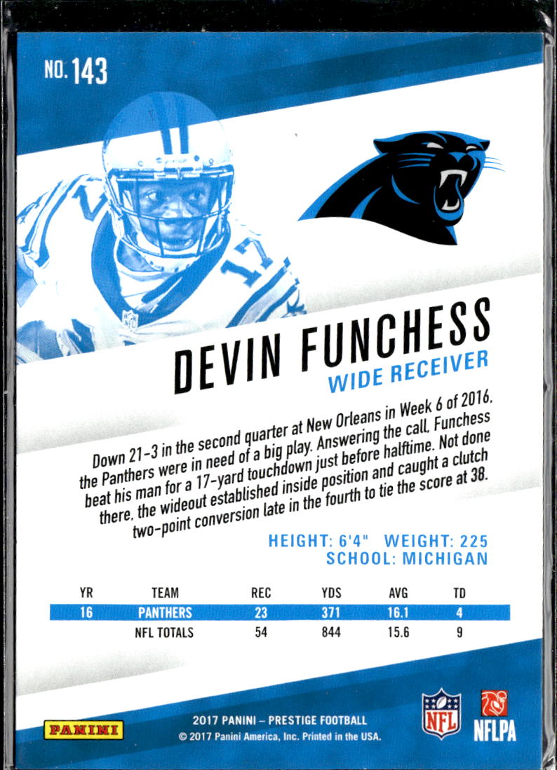 Devin Funchess 2017 Panini Prestige Xtra Points Gold /50 Carolina Panthers