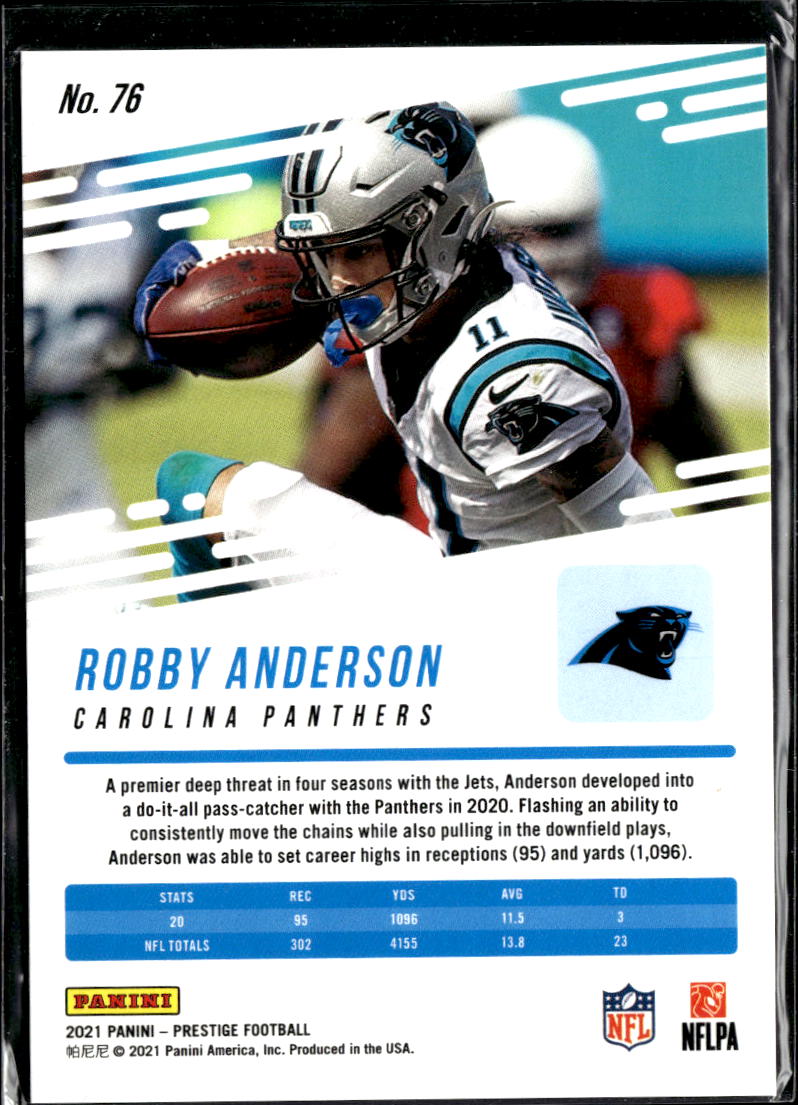 Robby Anderson 2021 Prestige Xtra Points Gold /99 Carolina Panthers