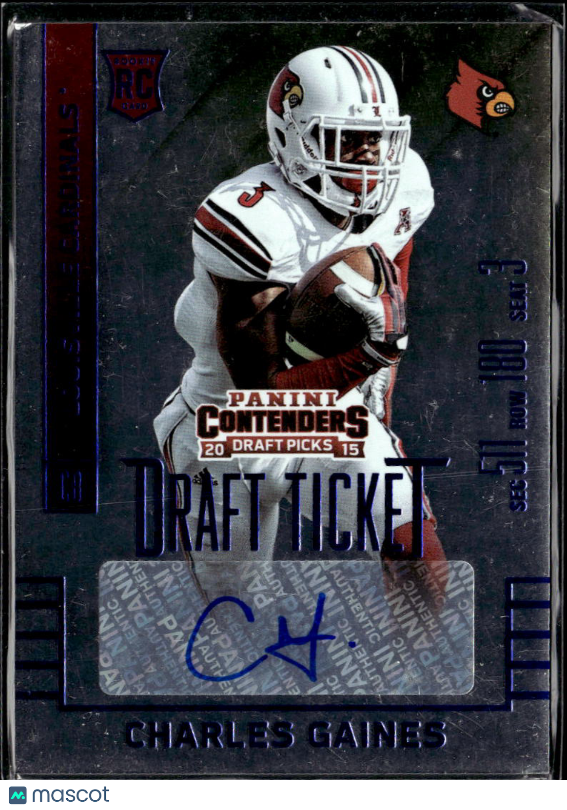Charles Gaines 2015 Contenders Auto Autograph RC Louisville Cardinals