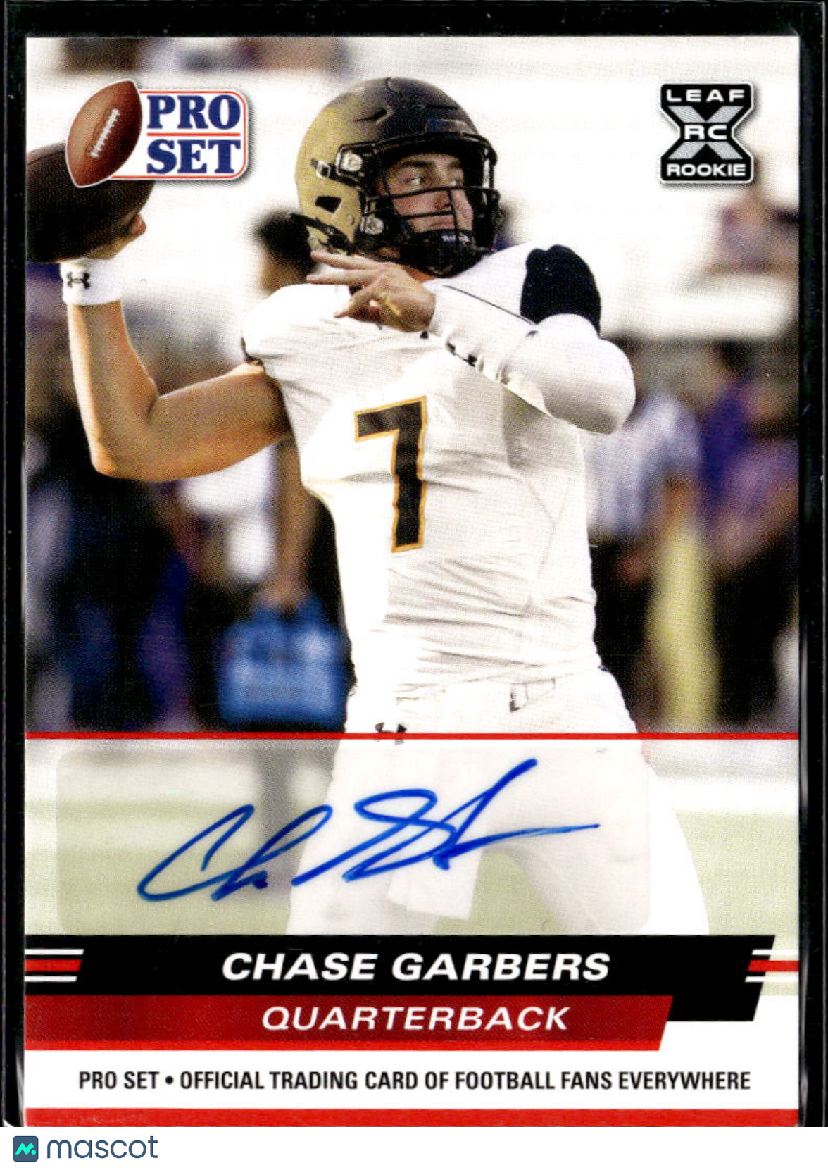 Chase Garbers 2022 Leaf Pro Set RC Auto Autograph Cal