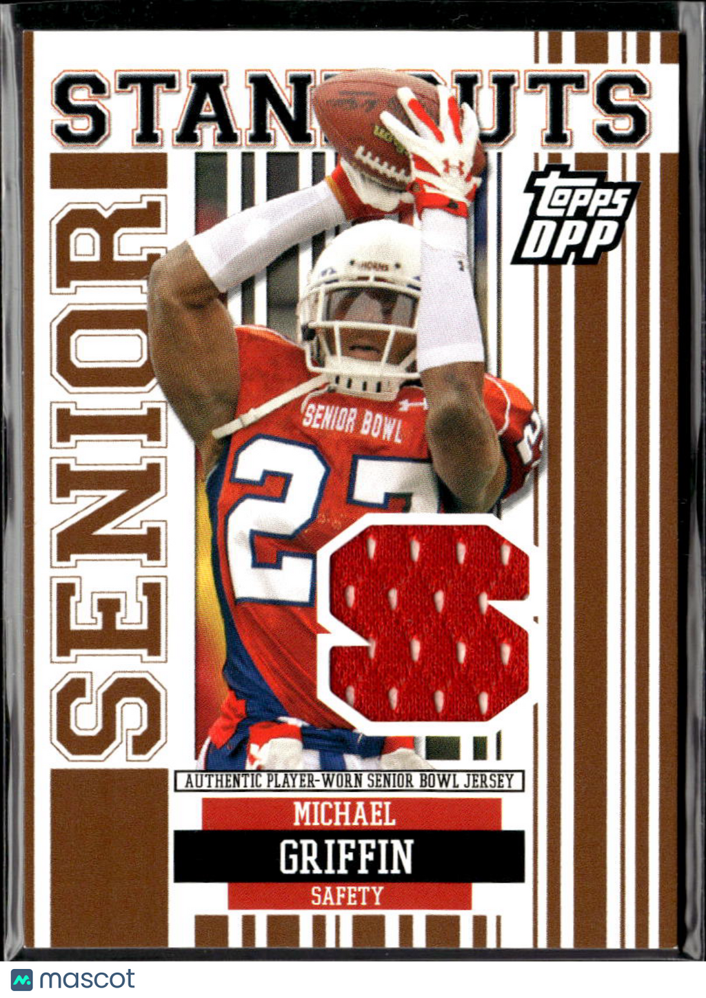 Michael Griffin 2007 Topps Draft Game Worn Senior Bowl Patch Texas Longhorns