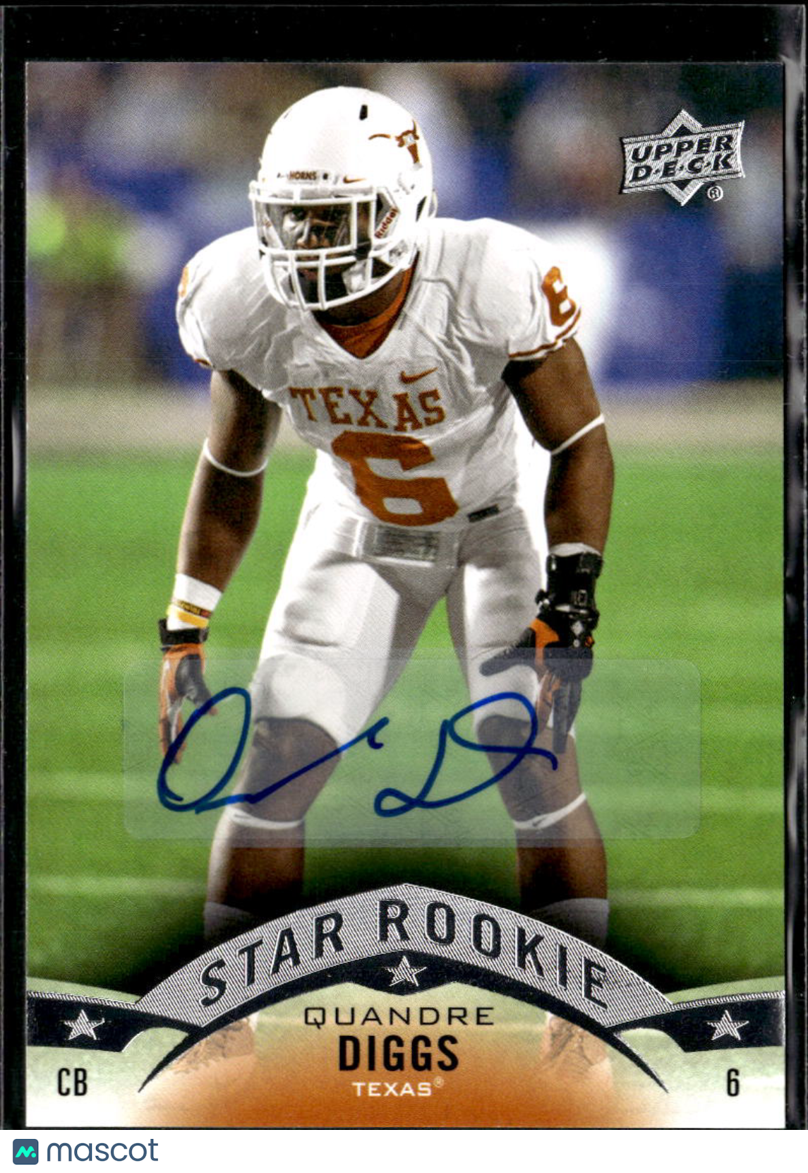 Quandre Diggs 2015 Upper Deck Auto Autograph RC Texas Longhorns