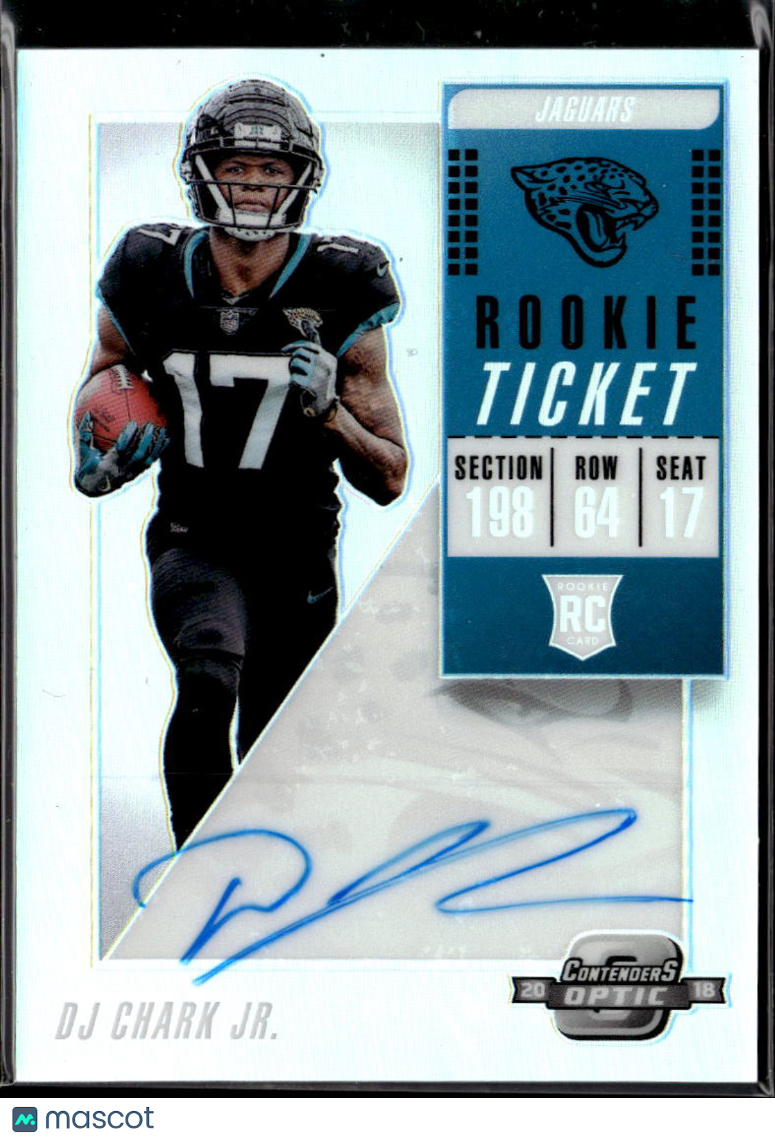 DJ Chark Jr. 2018 Contenders Optic RC Auto Autograph Jacksonville Jaguars