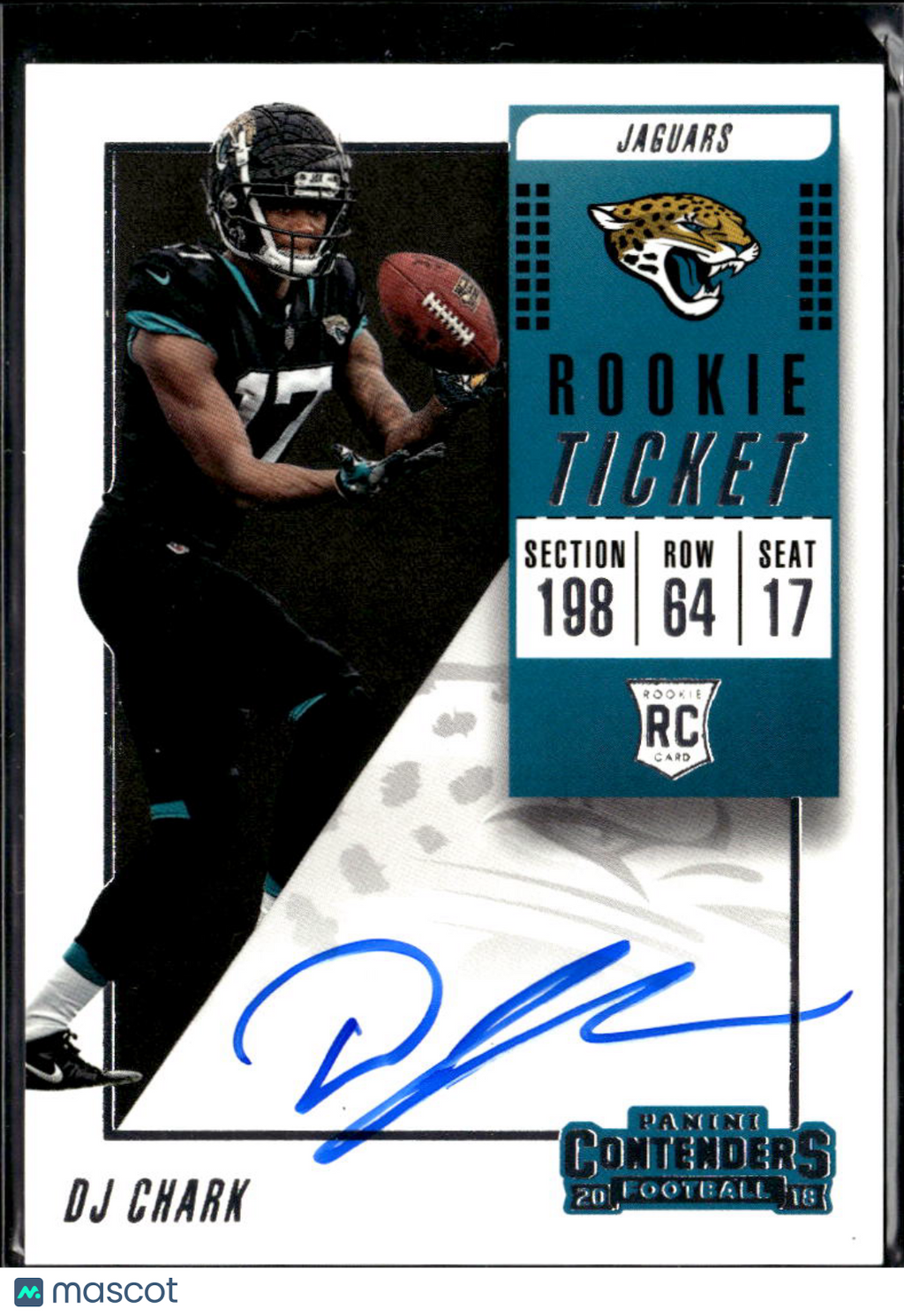 DJ Chark 2018 Contenders Variation Auto Autograph RC Jacksonville Jaguars