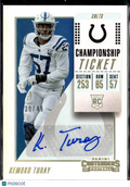 Kemoko Turay 2018 Contenders Championship Auto Autograph RC /49 Colts