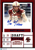 Matt Milano 2017 Contenders Draft BLUE Auto Autograph RC Boston College Bills