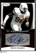 Brian Orakpo 2009 SAGE Auto Autograph Rookie RC Texas Longhorns