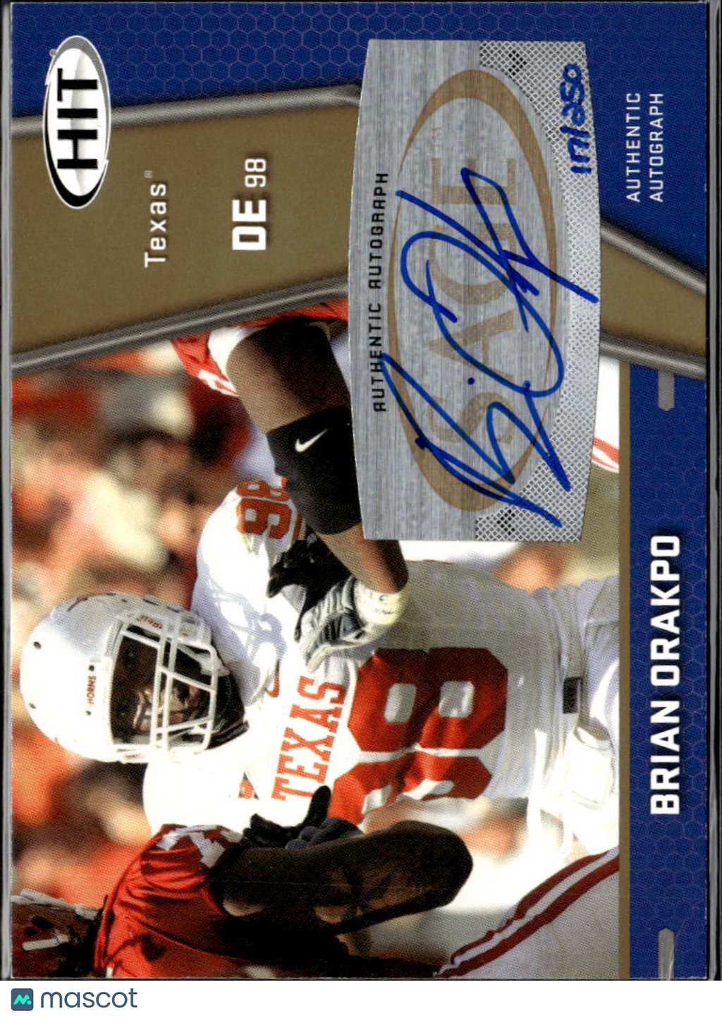Brian Orakpo 2009 SAGE HIT Auto Autograph RC 117/250 Texas Longhorns