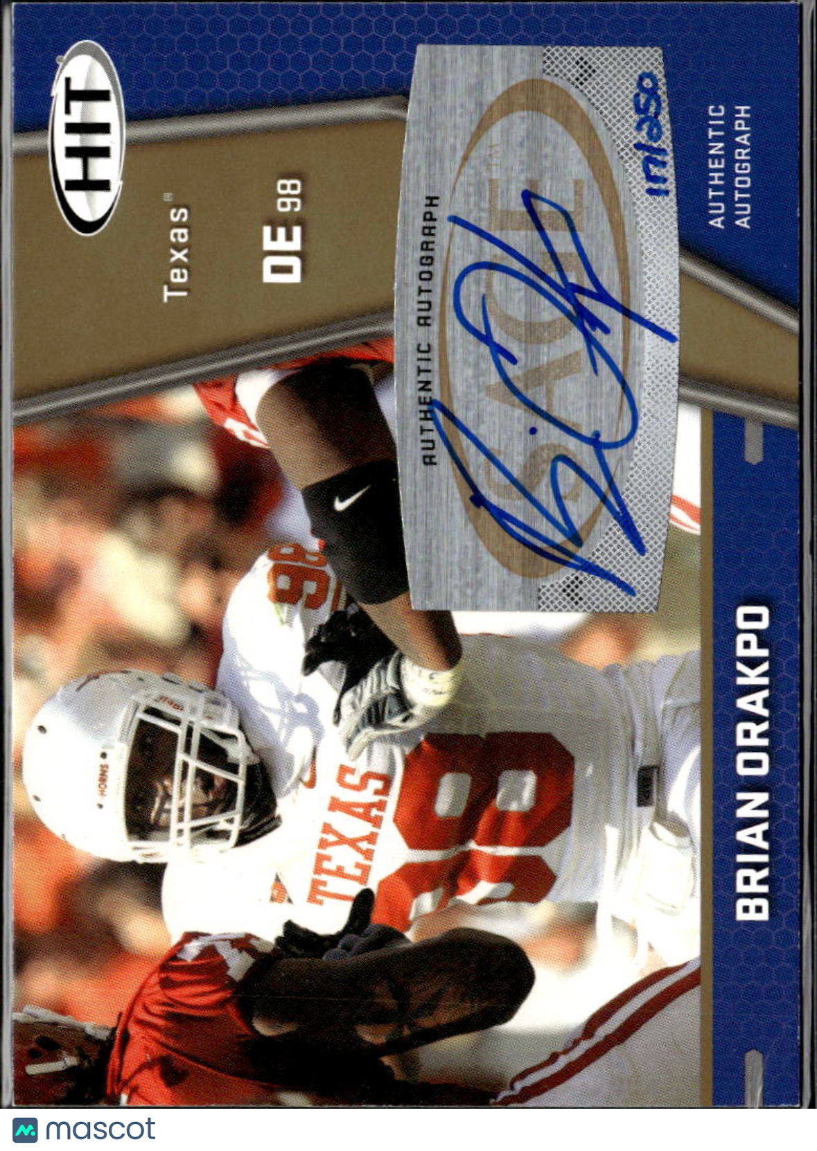 Brian Orakpo 2009 SAGE HIT Auto Autograph RC 117/250 Texas Longhorns