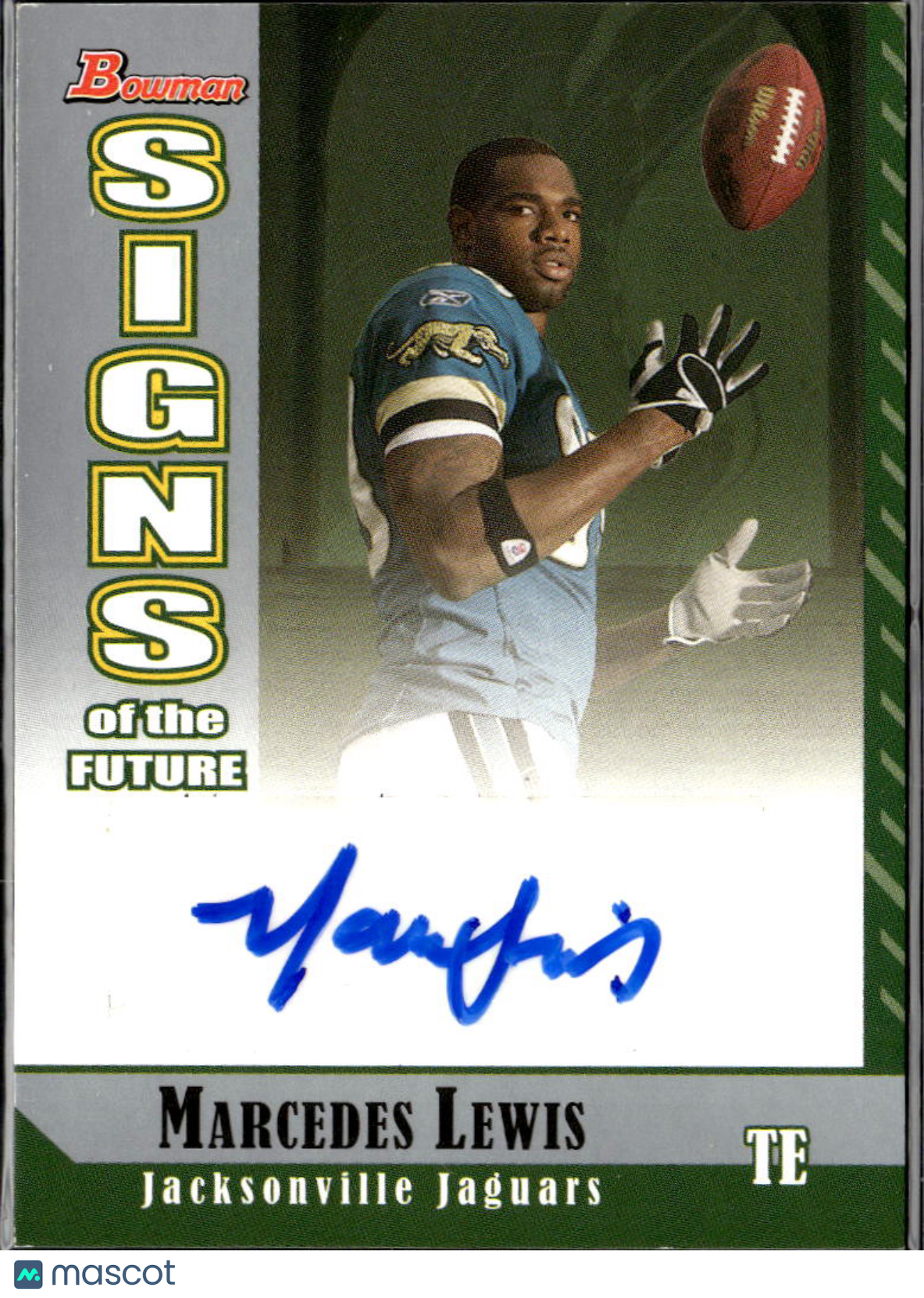 Marcedes Lewis 2006 Bowman of the Future Auto Autograph RC Jacksonville Jaguars