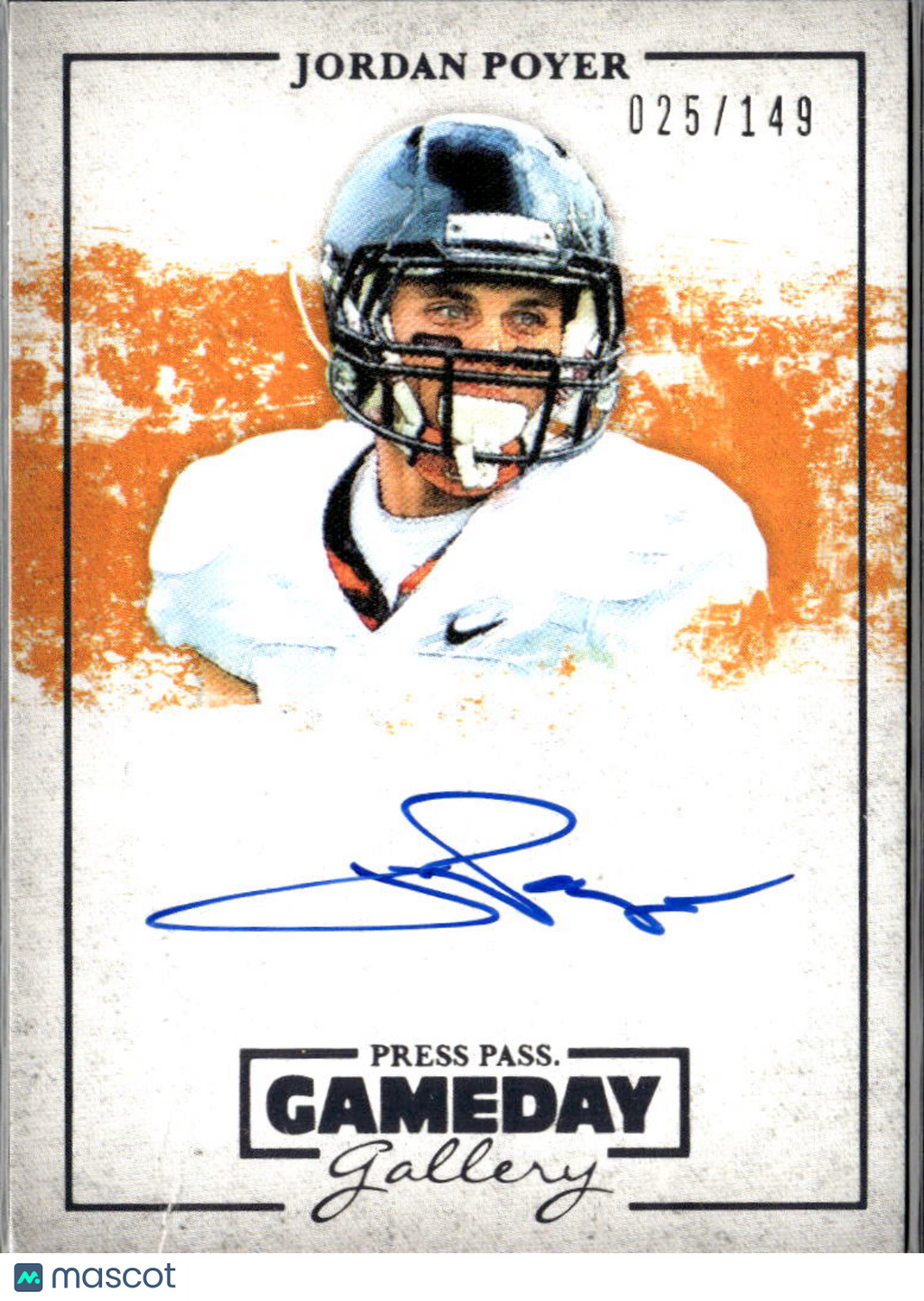 Jordan Poyer 2013 Press Pass Auto Autograph RC 25/149 Oregon State Bills