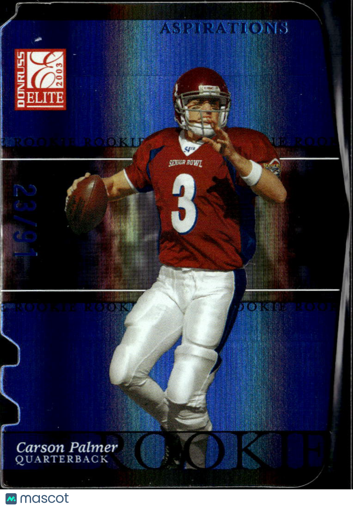 Carson Palmer 2003 Donruss Elite Blue Aspirations RC 23/91 Cincinnati Bengals