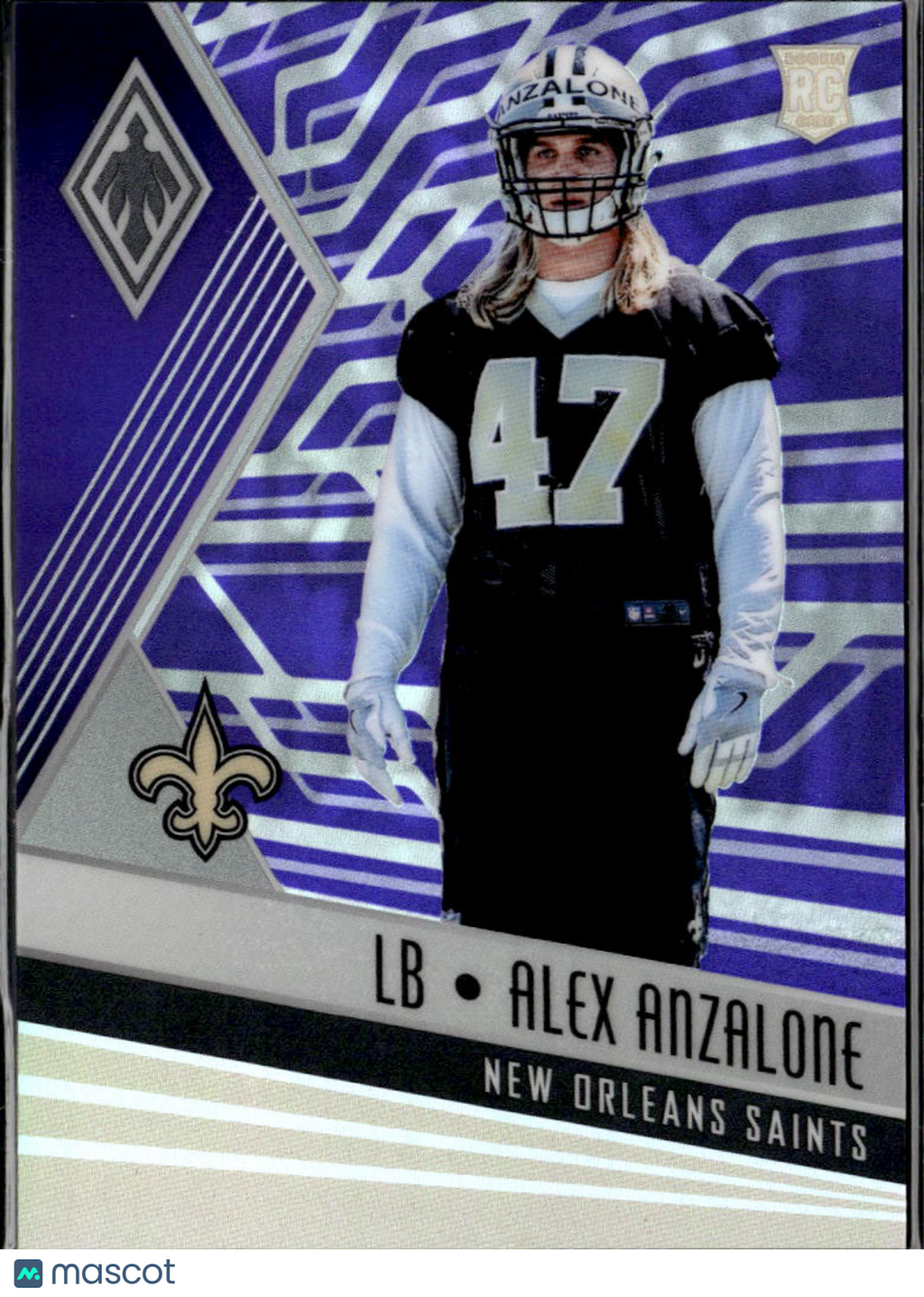Alex Anzalone 2017 Phoenix Purple RC Rookie 7/149 New Orleans Saints