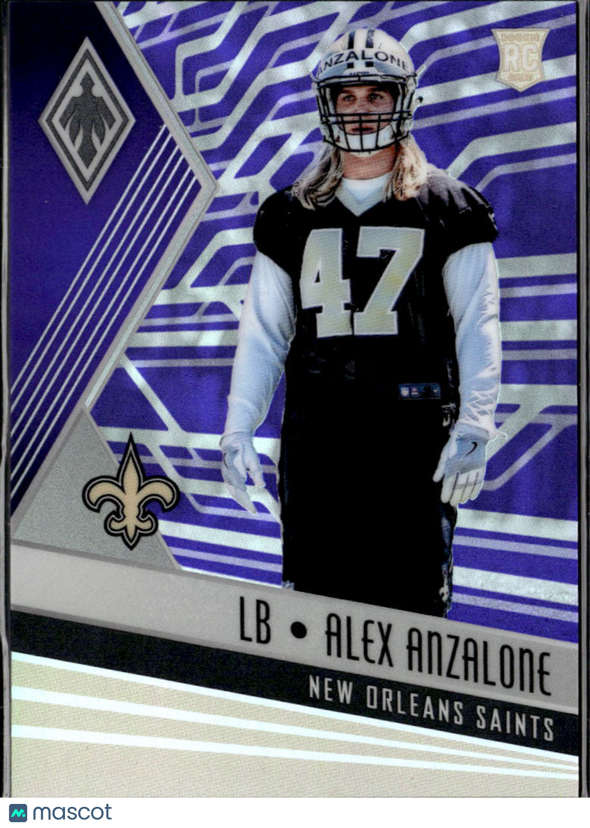 Alex Anzalone 2017 Phoenix Purple RC Rookie 7/149 New Orleans Saints