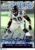 Tony Brackens 2000 Topps Finest Moments Auto Autograph Refractor Jaguars