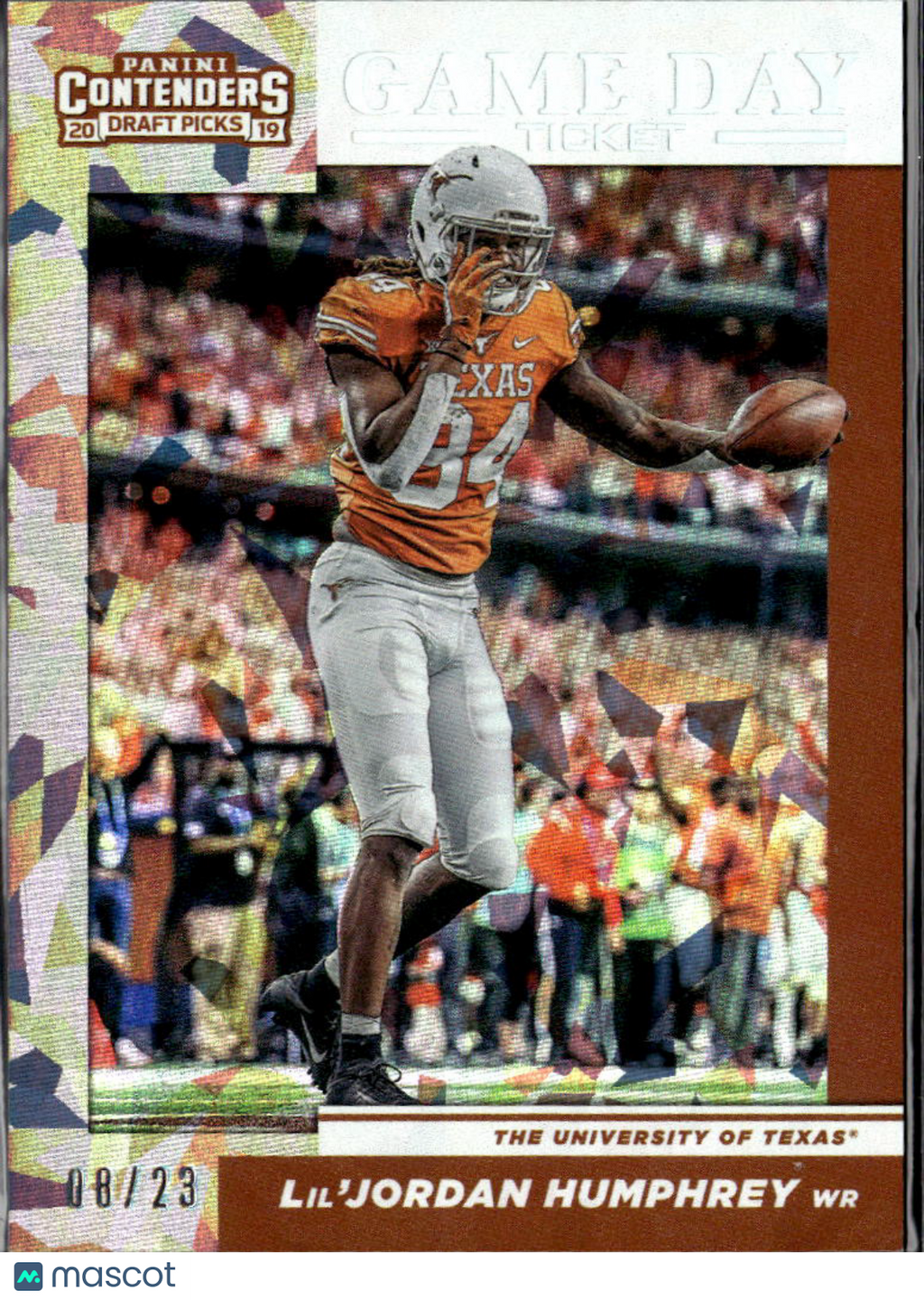 Lil'Jordan Humphrey 2019 Contenders Cracked Ice Rookie RC 8/23 Texas Longhorns