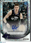 Kyle Filipowski 2025 Bowman Chrome Auto Autograph 72/299 Utah Jazz