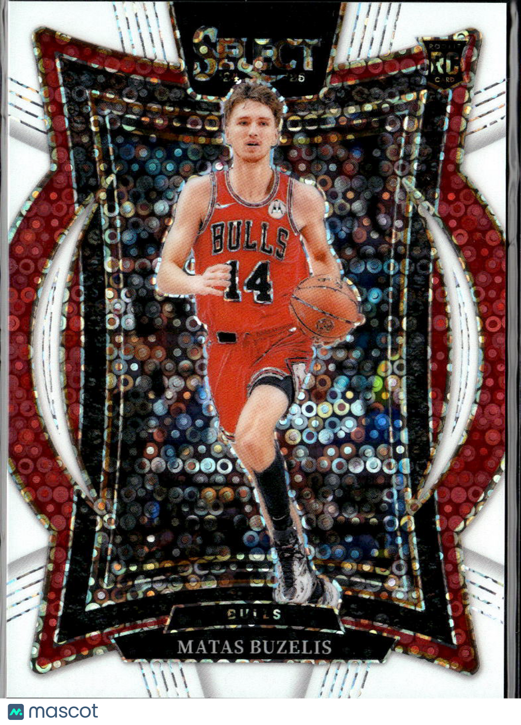 Matas Buzelis 2024-25 Select White Disco Rookie RC 47/75 Chicago Bulls