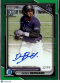 Derek Bernard 2024 Bowman Chrome 1st Auto Autograph RC 32/99 Colorado Rockies