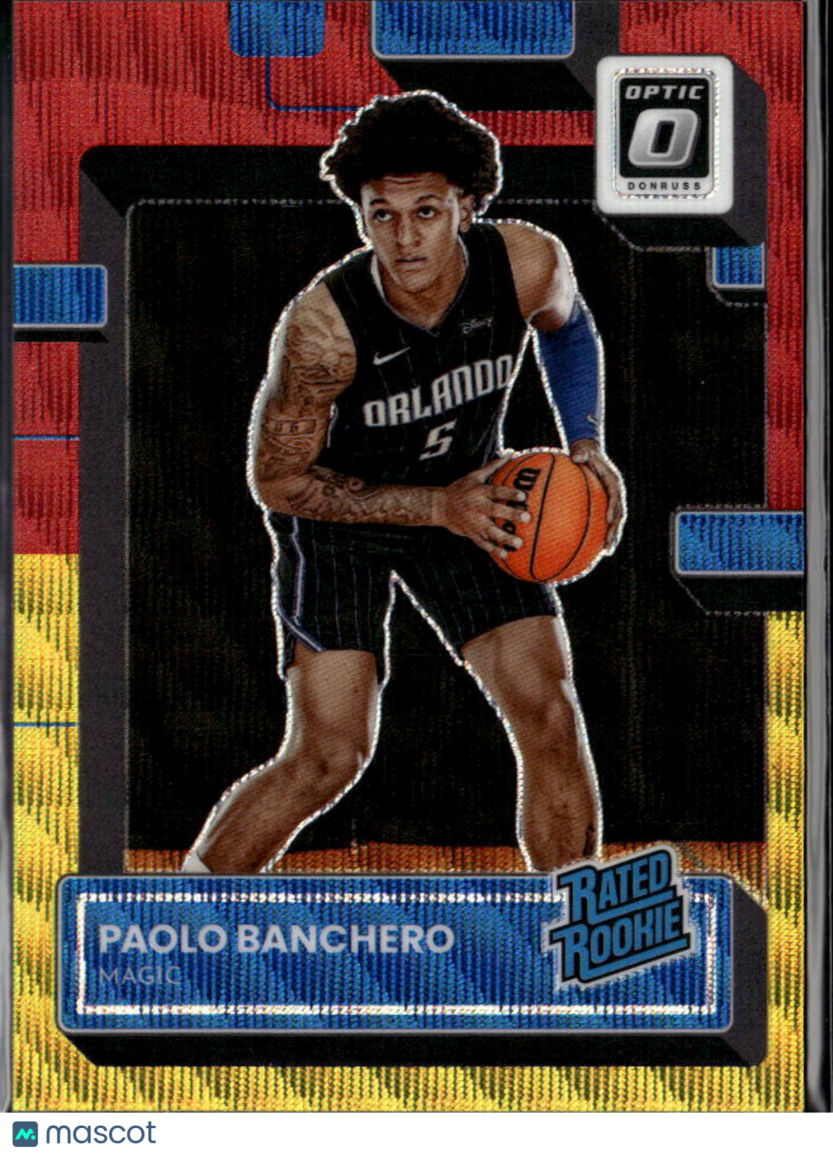 Paolo Banchero 2022-23 Optic Rated Rookie Red Yellow RC 30/99 Orlando Magic