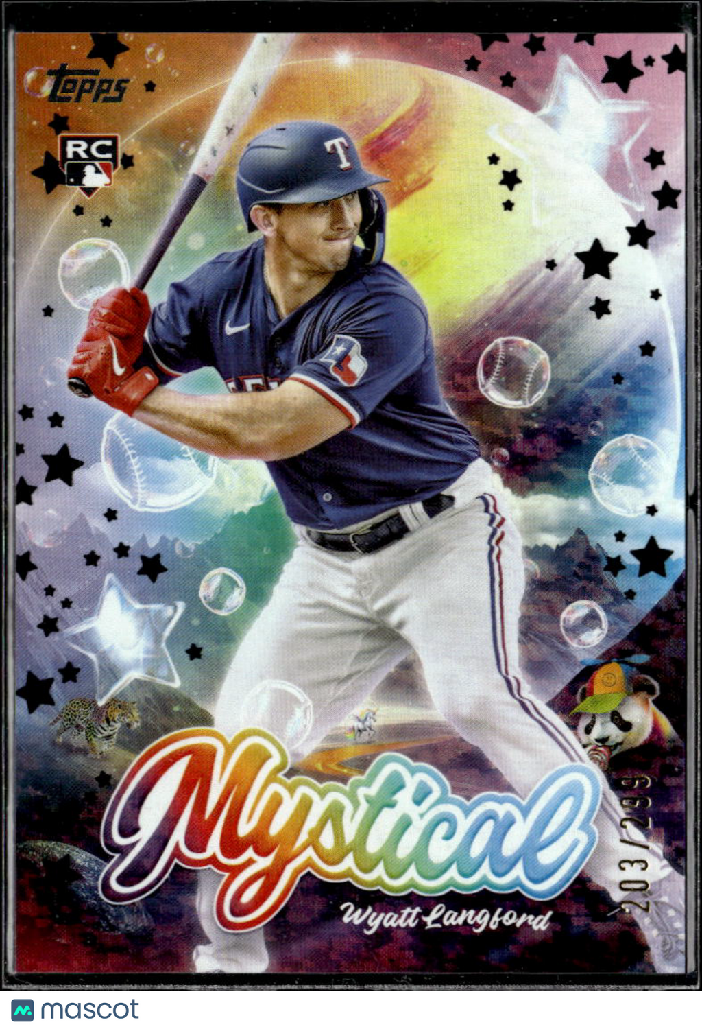 Wyatt Langford 2024 Topps Mystical Black RC 203/299 Texas Rangers